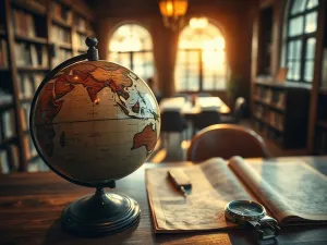 Portret przystojnego mężczyzny w eleganckim, bibliotecznym wnętrzu, symbolizujący dojrzałość i intelekt.